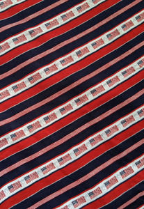 Vintage Cotton Knit Red White and Blue American Flag Patriotic T-Shirt Fabric